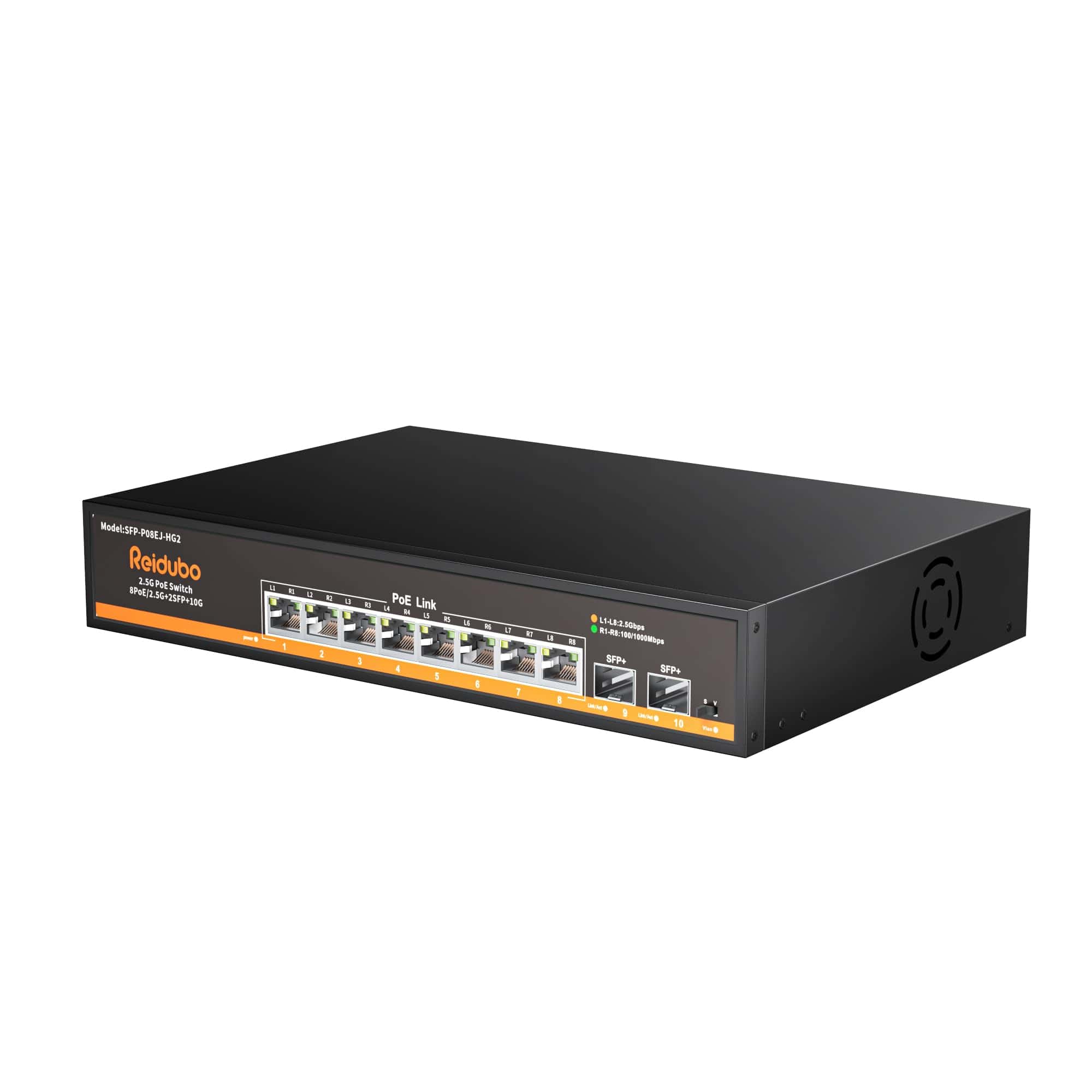 Switch PoE no administrado de 8 puertos 2.5Gb, Switch