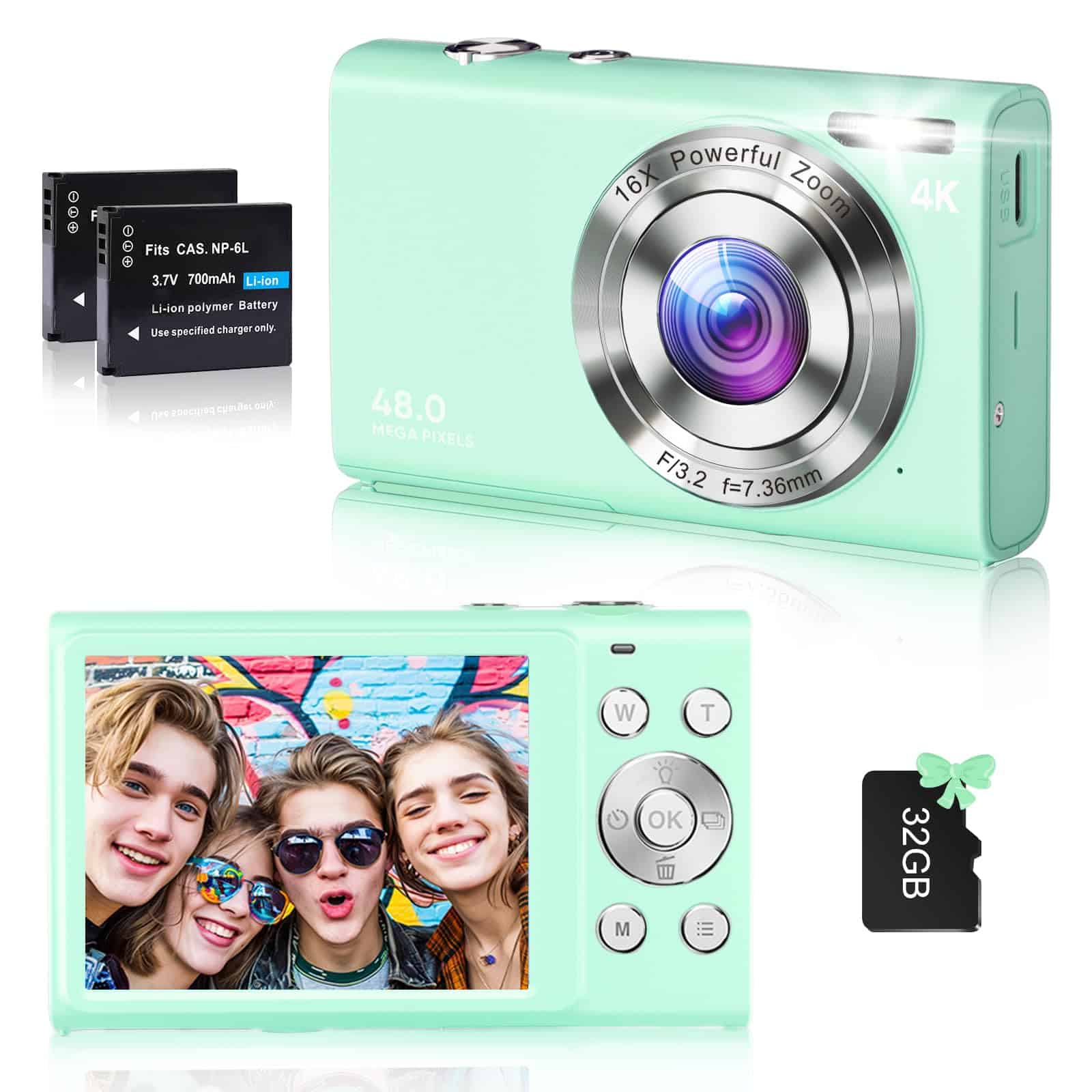 Cámara Digital, Cámara de Vlog 4K para YouTube Autofocus
