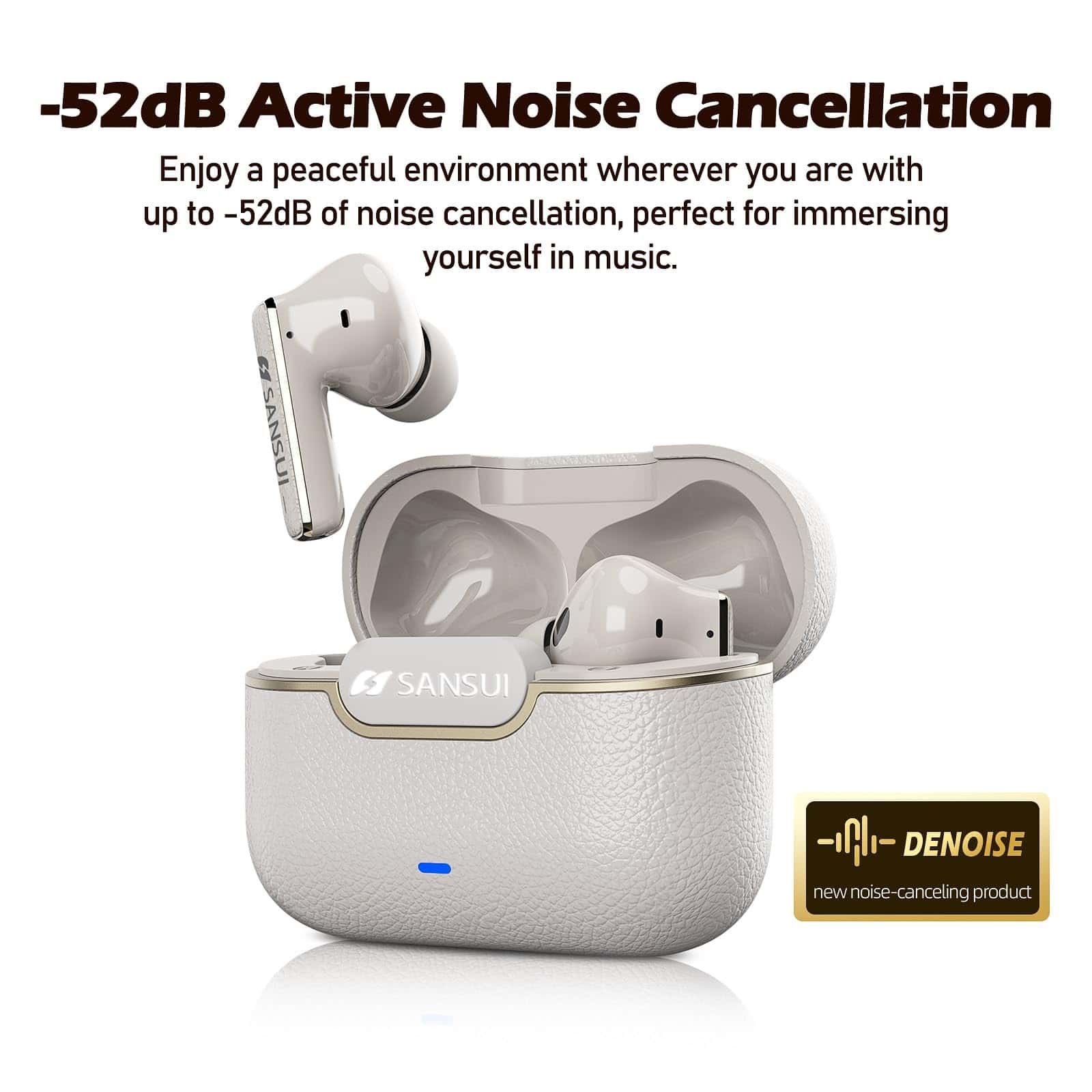 Alternative view of Audífonos Inalámbricos SANSUI Bluetooth 5.4 con Cancelación