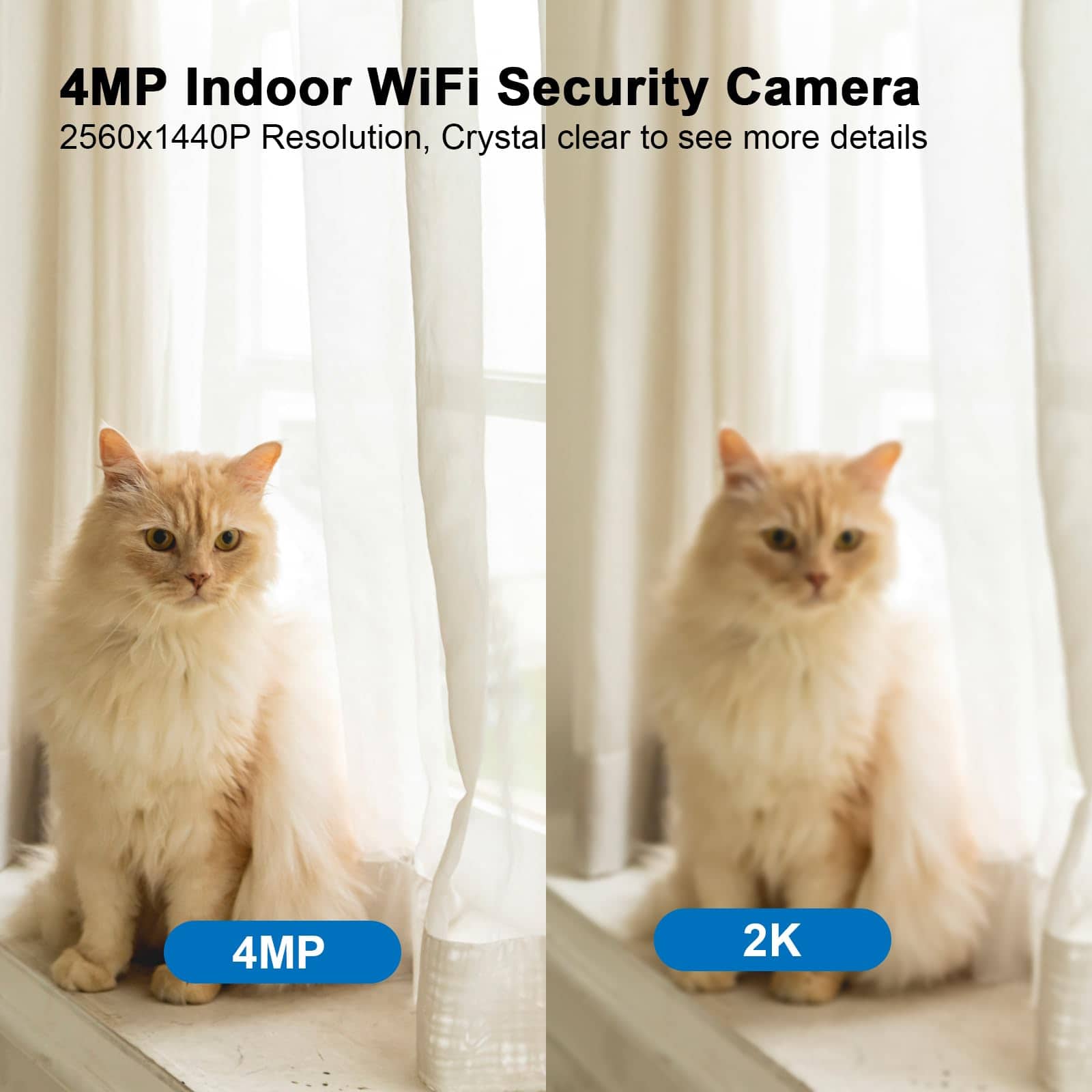 Cámaras para Interiores de 4MP para Seguridad en el Hogar, - Image 3