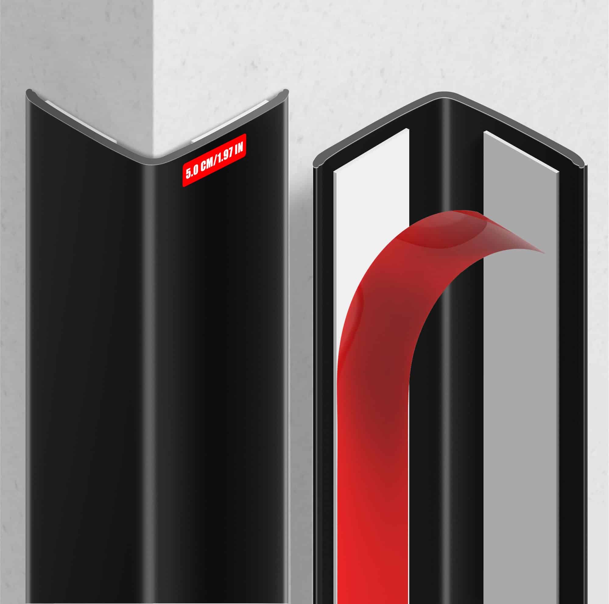 Protector de Esquina de Pared MONOID, 2 PCS -Negro