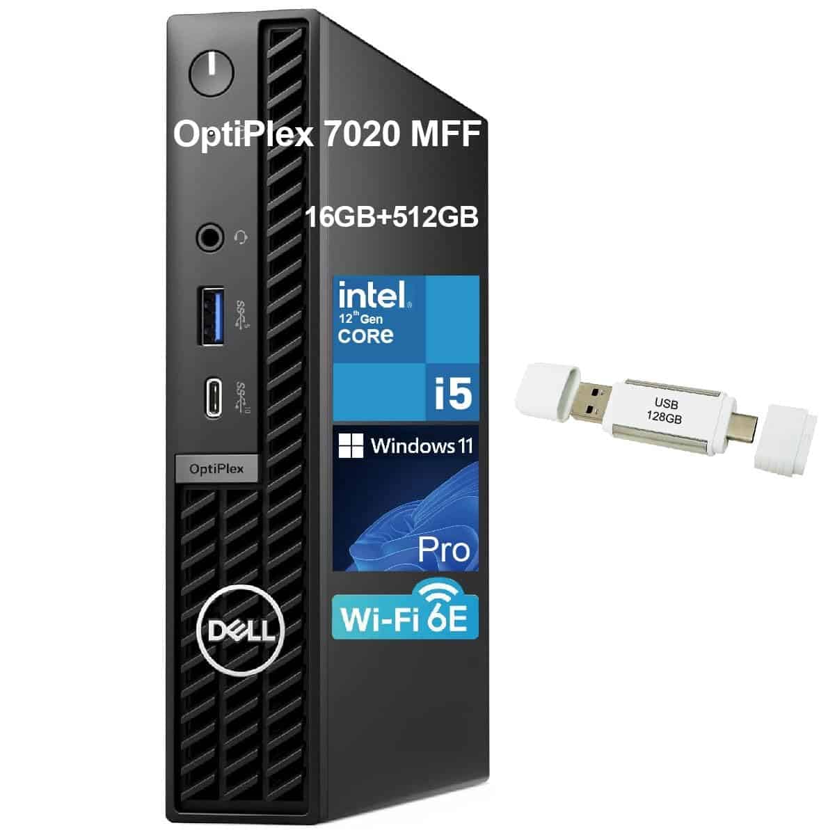 Dell OptiPlex 7020 7000 MFF Intel i5-12500T (6 Cores,