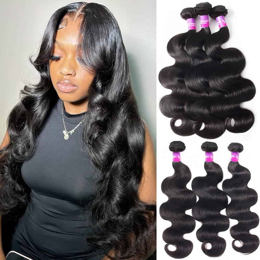 12A Paquetes de Cabello Humano 300g Ondulado del Cuerpo