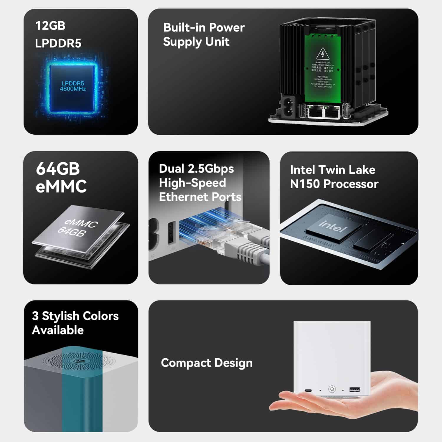 Mini PC Beelink Mini S12 Intel N95 8GB RAM 256GB SSD Dual 4K - Image 2