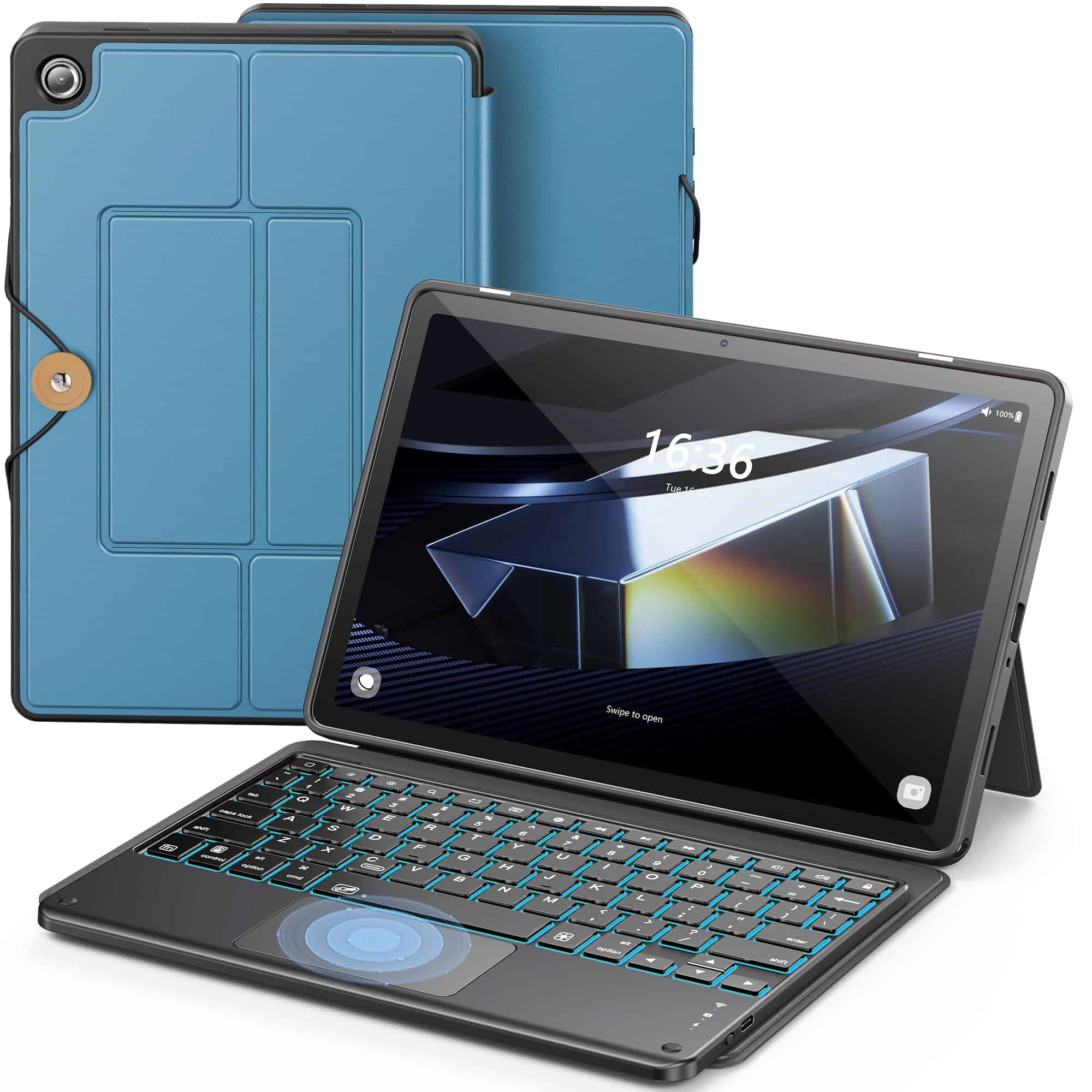 Funda de teclado INFILAND para Samsung Galaxy -Azul Cielo