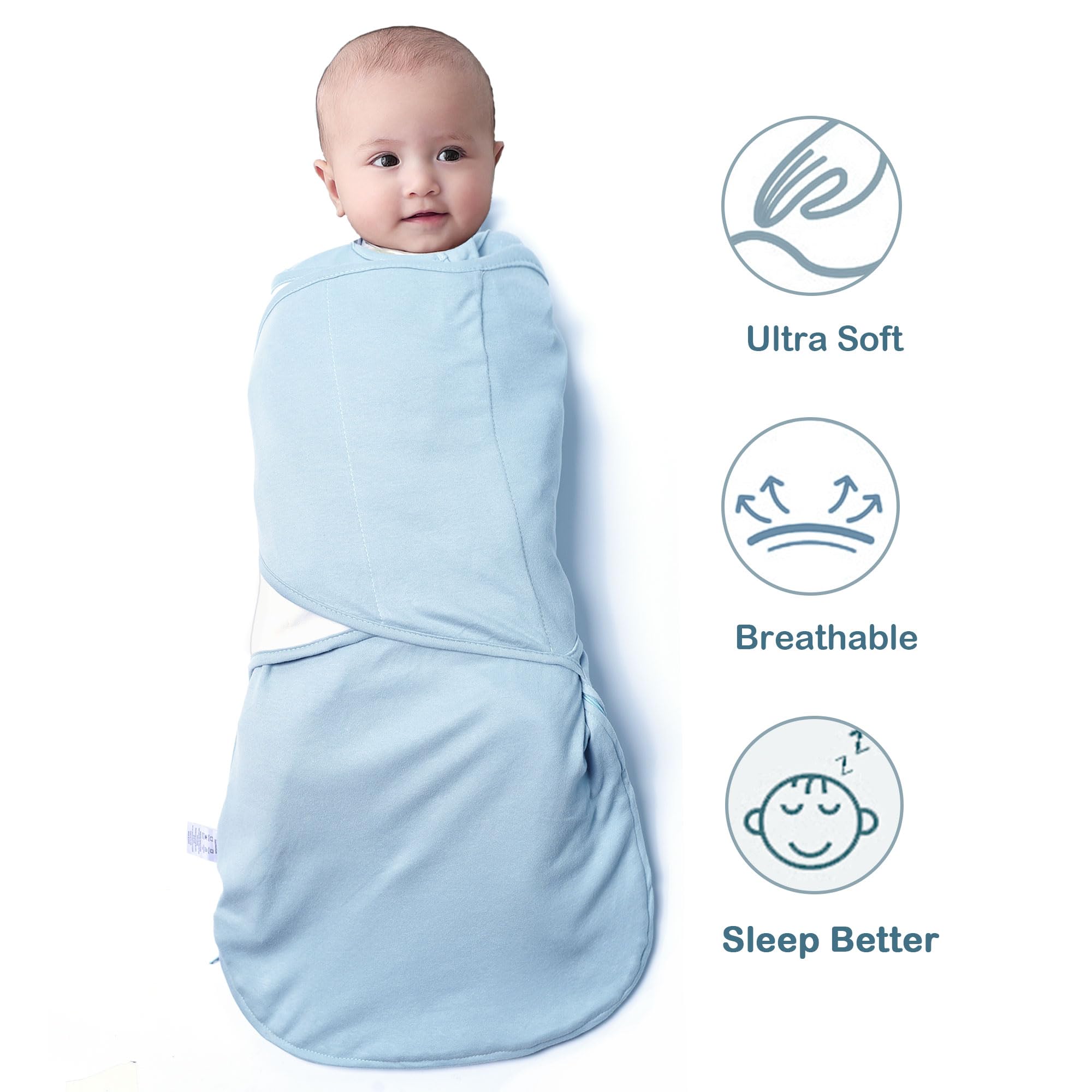 Alternative view of AugTwig Baby Swaddle,Sleep Sack 3-6 Months,3-Way Adjustable