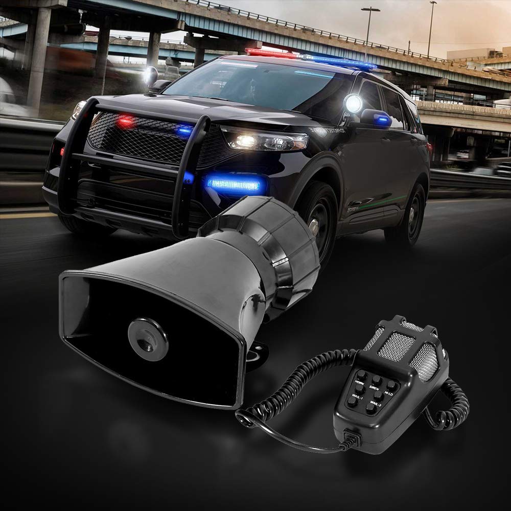 MOTLTECH 100W 12V 7 Sonidos Altavoz Sirena de Coche con - Image 6