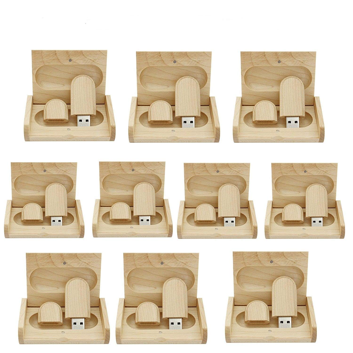 10PCS Memoria USB de Madera de Arce 2.0/3.0 -3.0/32GB)