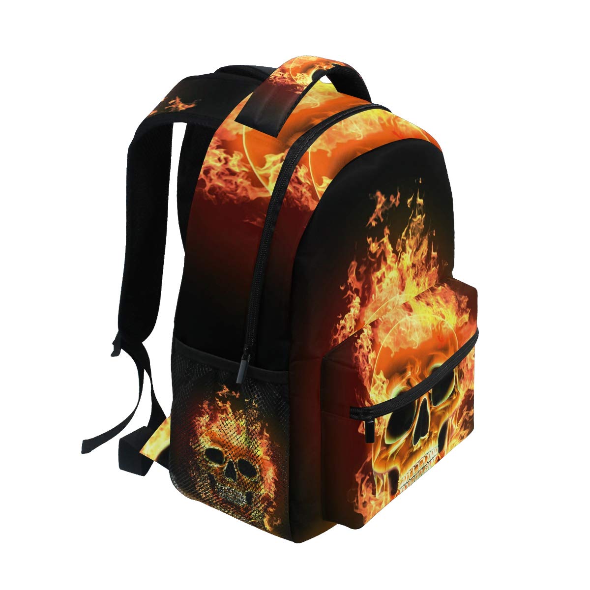 Mochila de Calavera en Llamas Wamika Mochila para Portátil - Image 3