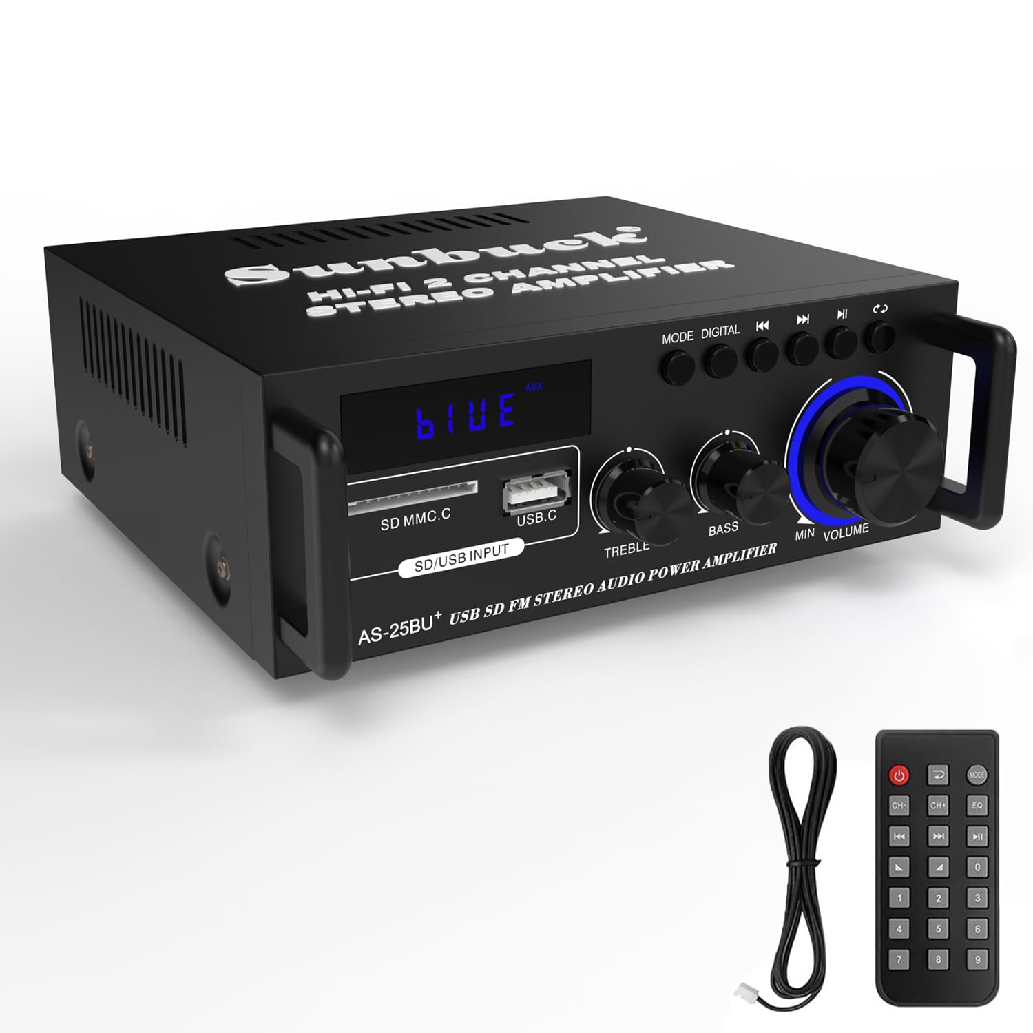 Sunbuck Small Stereo Receivers, Jacks Óptico/Coaxial para