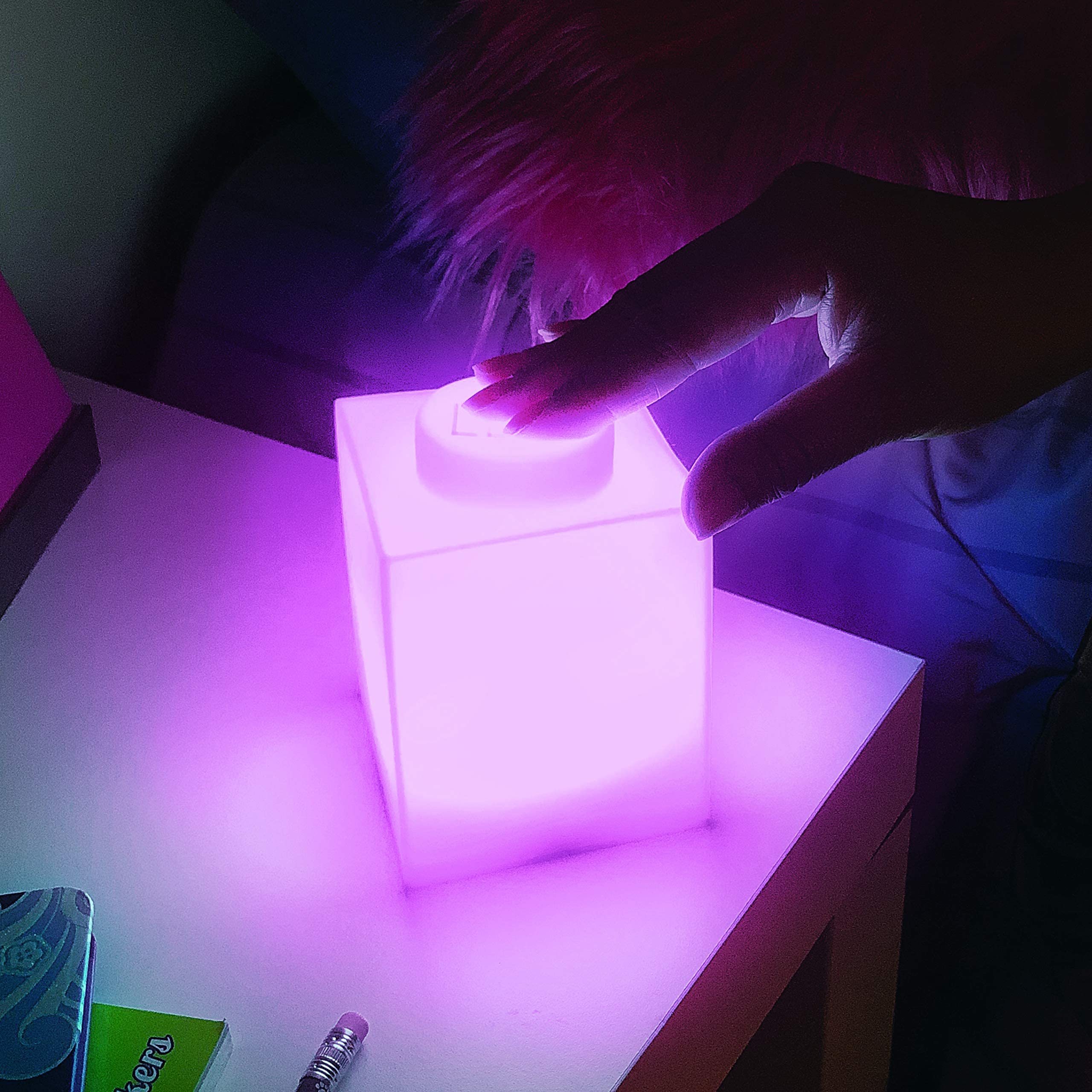 Luz Nocturna de Silicona Lego Classic 1x1 - Rosa - 3" x 3" - Image 10