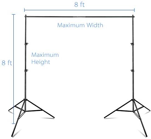 Soporte para telón de fondo EMART 8 x 8 ft Kit -Negro - Image 3