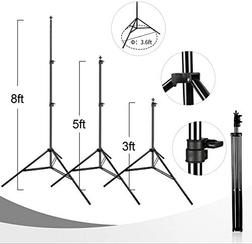 Soporte para telón de fondo EMART 8 x 8 ft Kit -Negro - Image 5