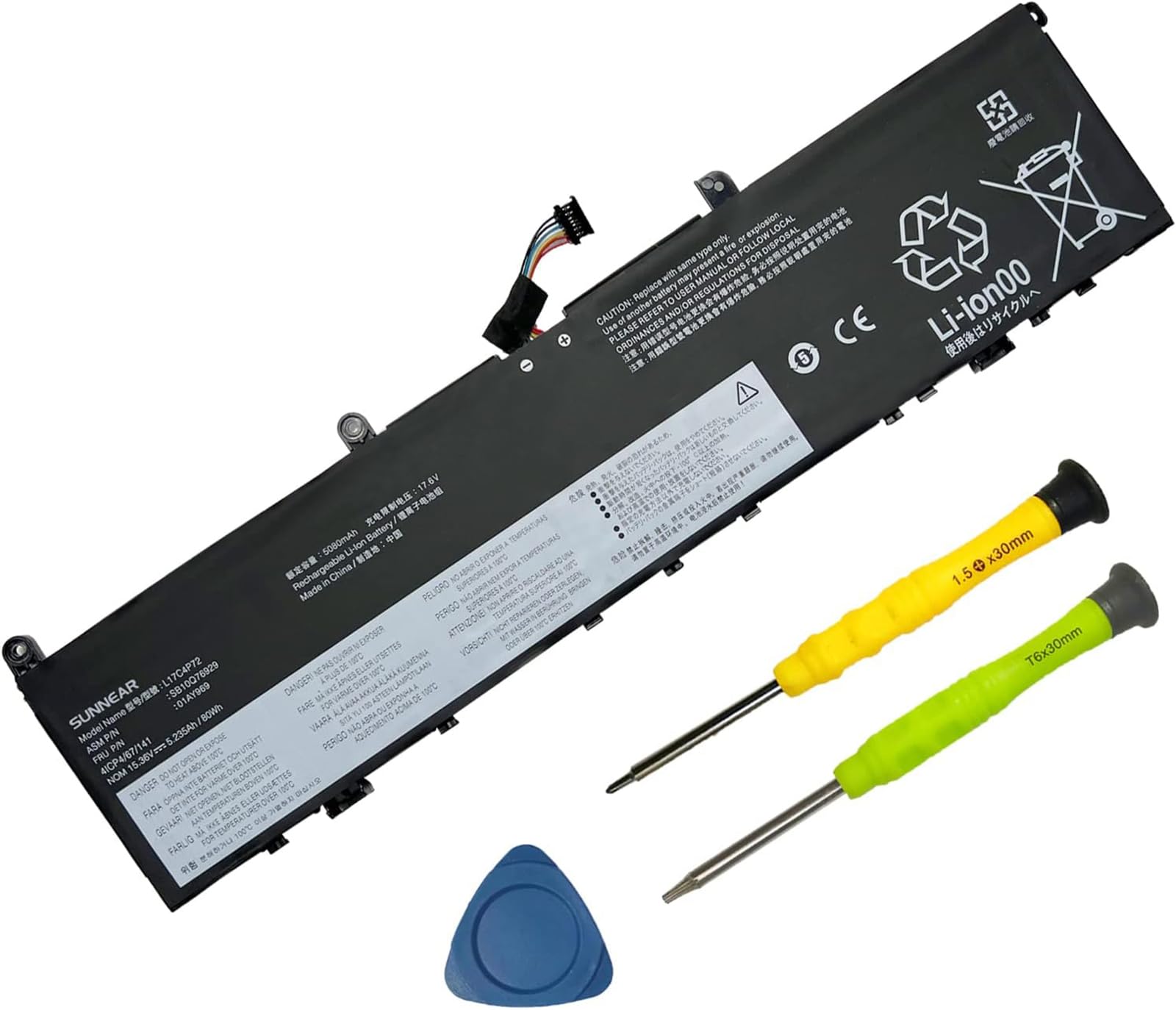 Batería de repuesto para portátil SUNNEAR L17C4P72 para