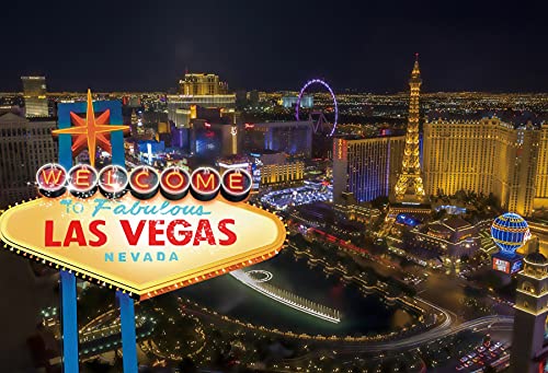 Fondo de Vinilo Leyiyi Welcome Las Vegas Night 8x6.5ft para - Imagen 5