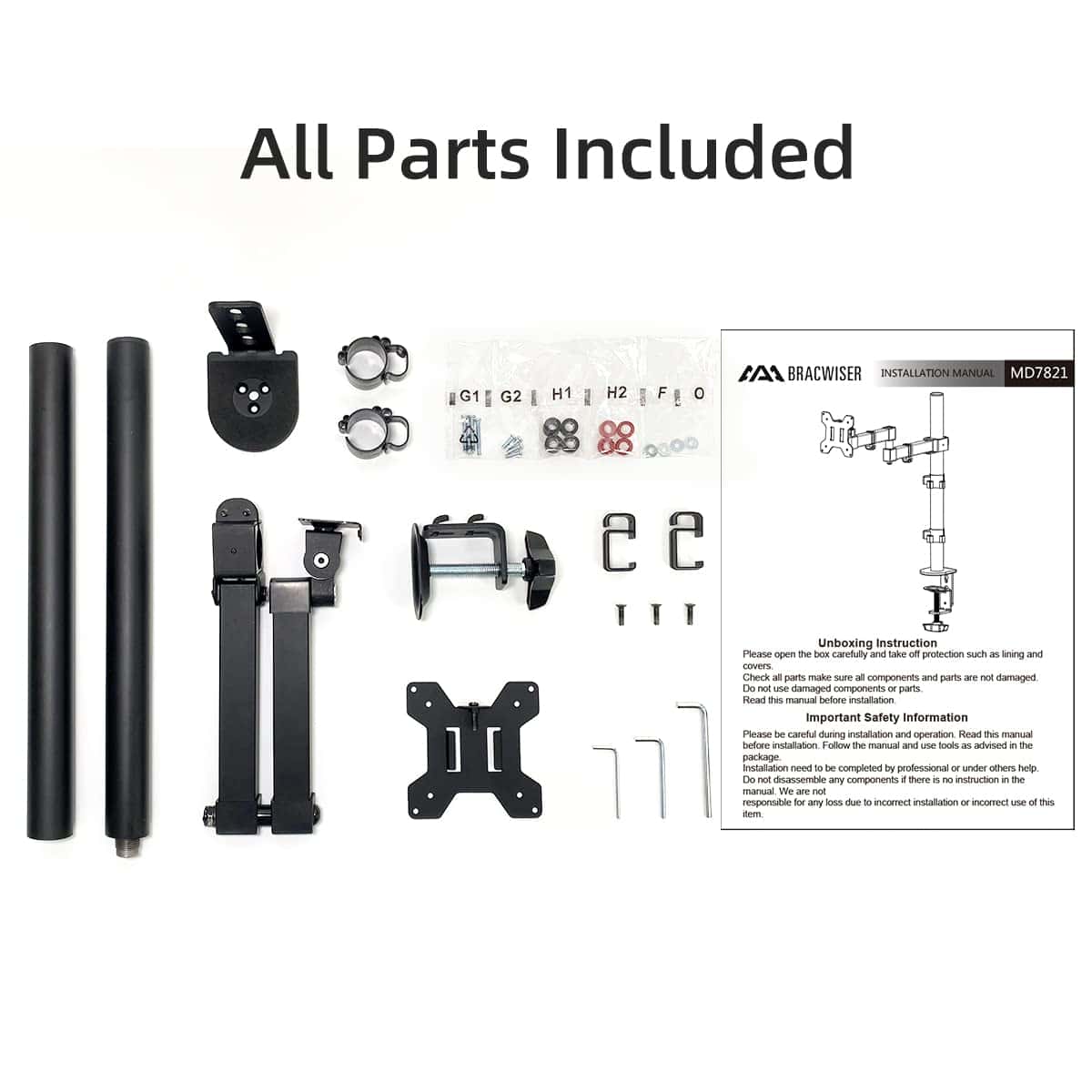 Brazo Ajustable Para Monitor De Pie Individual De Altura - Imagen 9