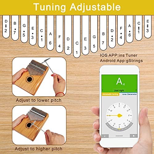 EASTROCK Kalimba Thumb Piano 17 Keys, Piano de Pulgar - Imagen 7