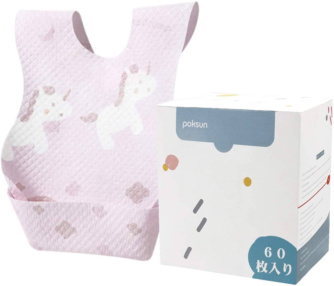 Poksun Baberos Desechables para Bebés e -Unicornio