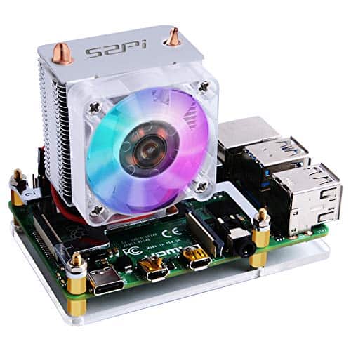 Ventilador Raspberry Pi GeeekPi Model B RGB -Negro