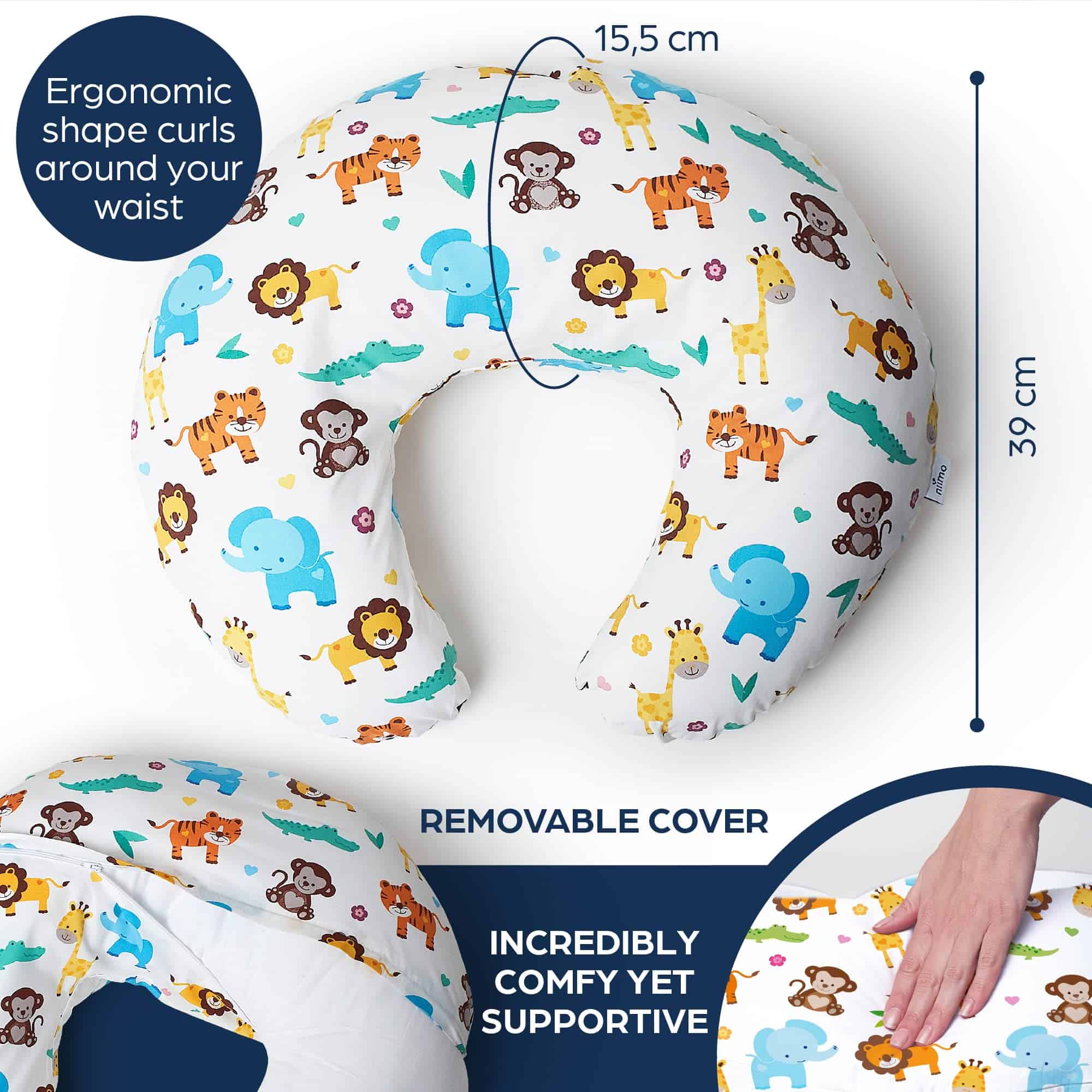 Almohada de lactancia Niimo - Funda de -Jungle - Imagen 6
