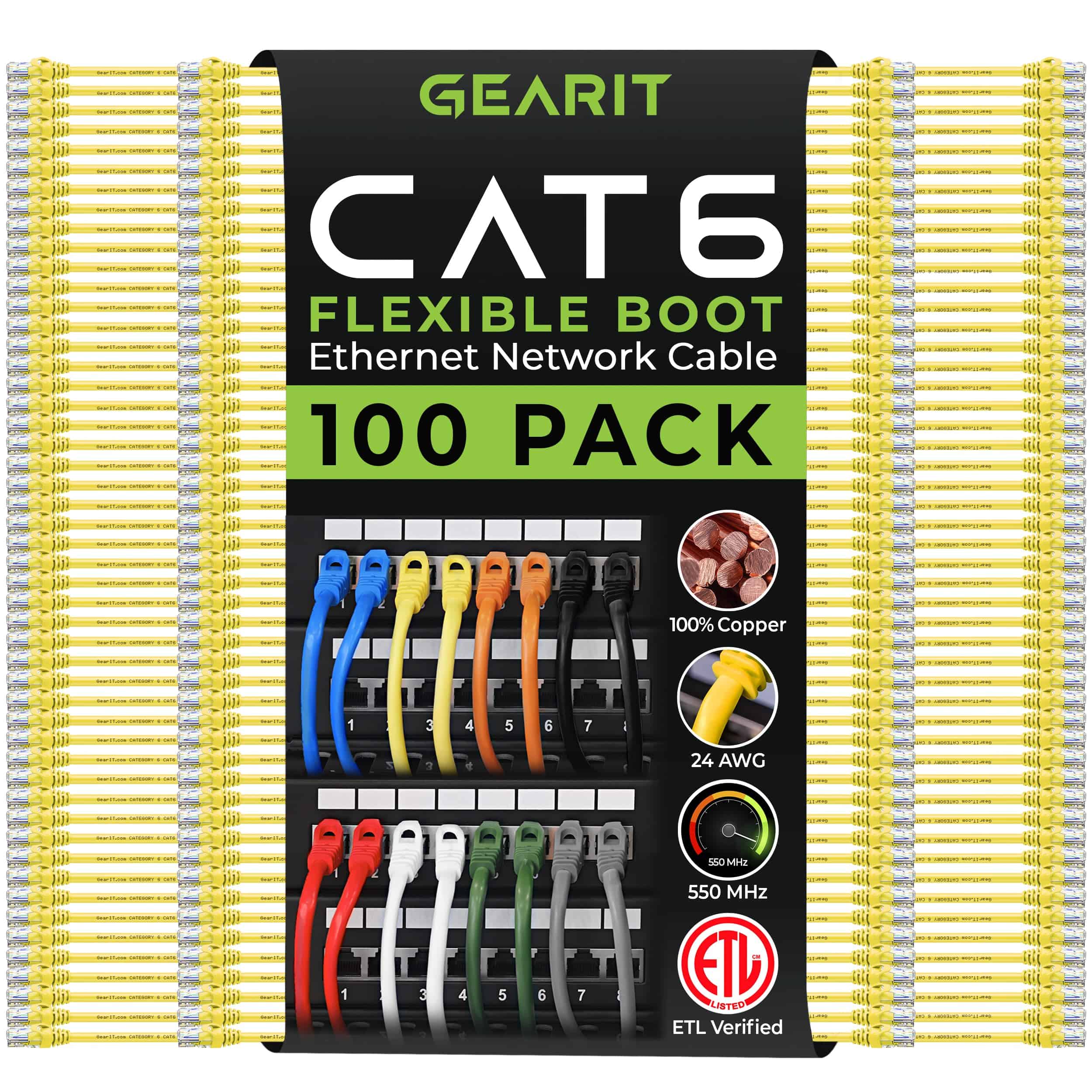 Cable de Ethernet GearIT Cat6 0.5 pies / 6 pulgadas