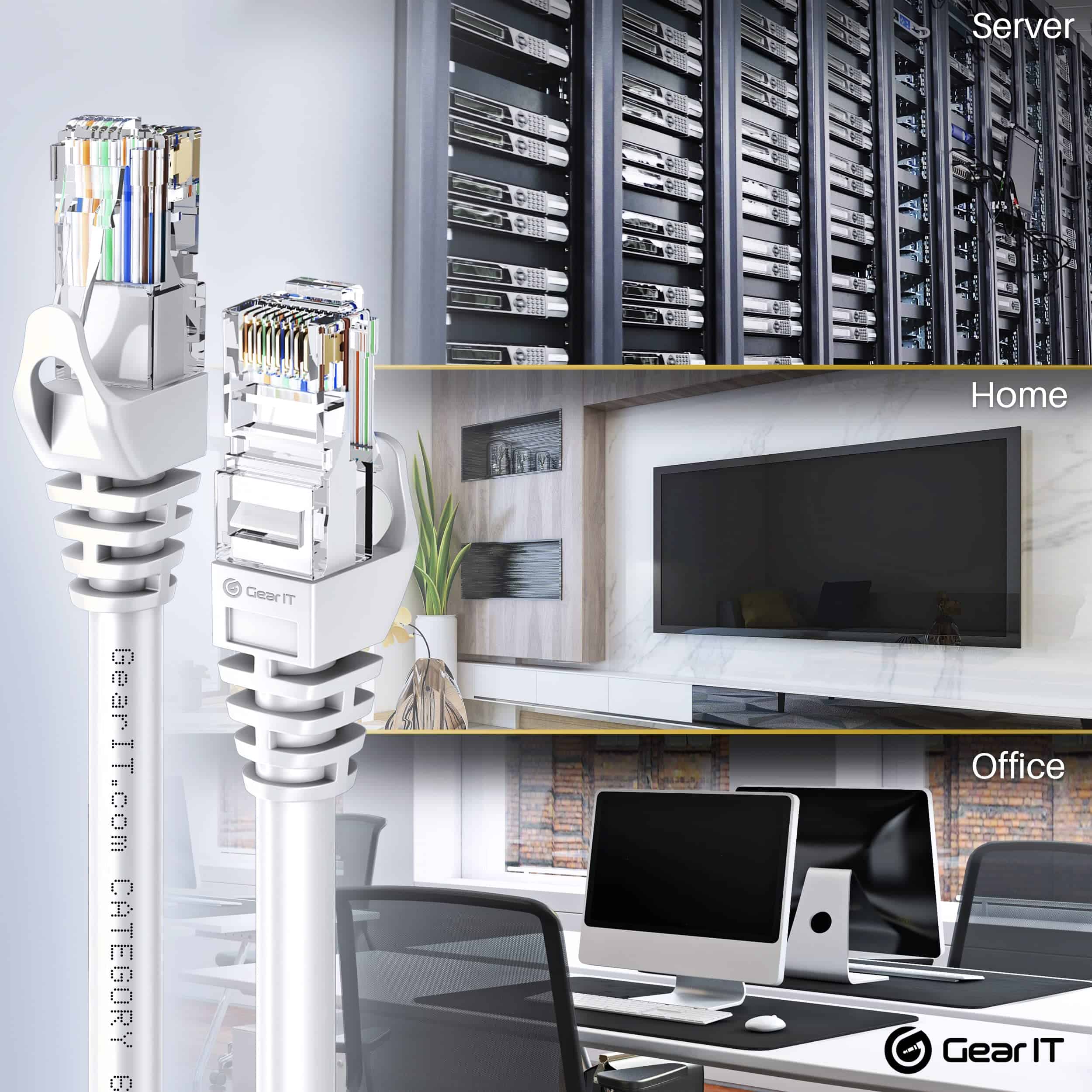 Cable Ethernet GearIT Pack de 100 de 0.5 Pies Cat 6 -Blanco - Imagen 8