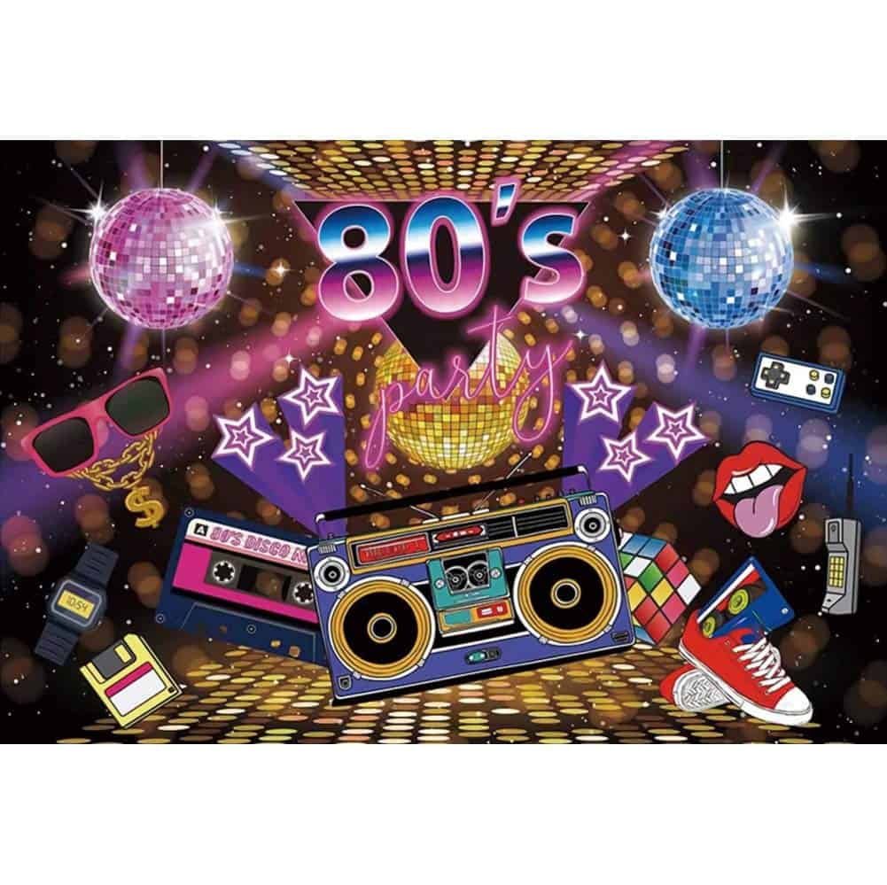 Leyiyi 10x6.5ft 80's Party Backdrop Music Theme Photography