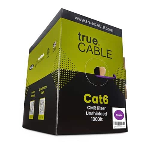 Cable Ethernet trueCable Cat6 1000 Pies De Cobre -Morado
