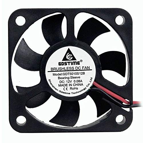 Gabinete para Ventilador GDSTIME 50mmx50mmx10mm 12V -Negro
