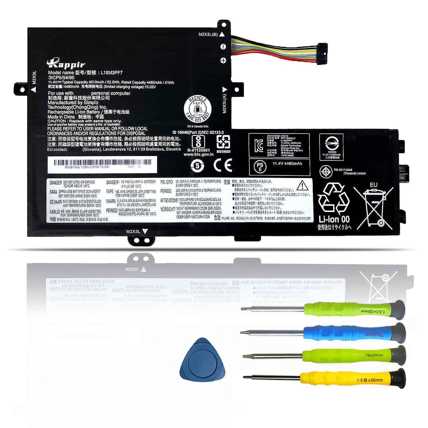 Batería BOWEIRUI L18M3PF7 L18L3PF3 para Lenovo ideapad