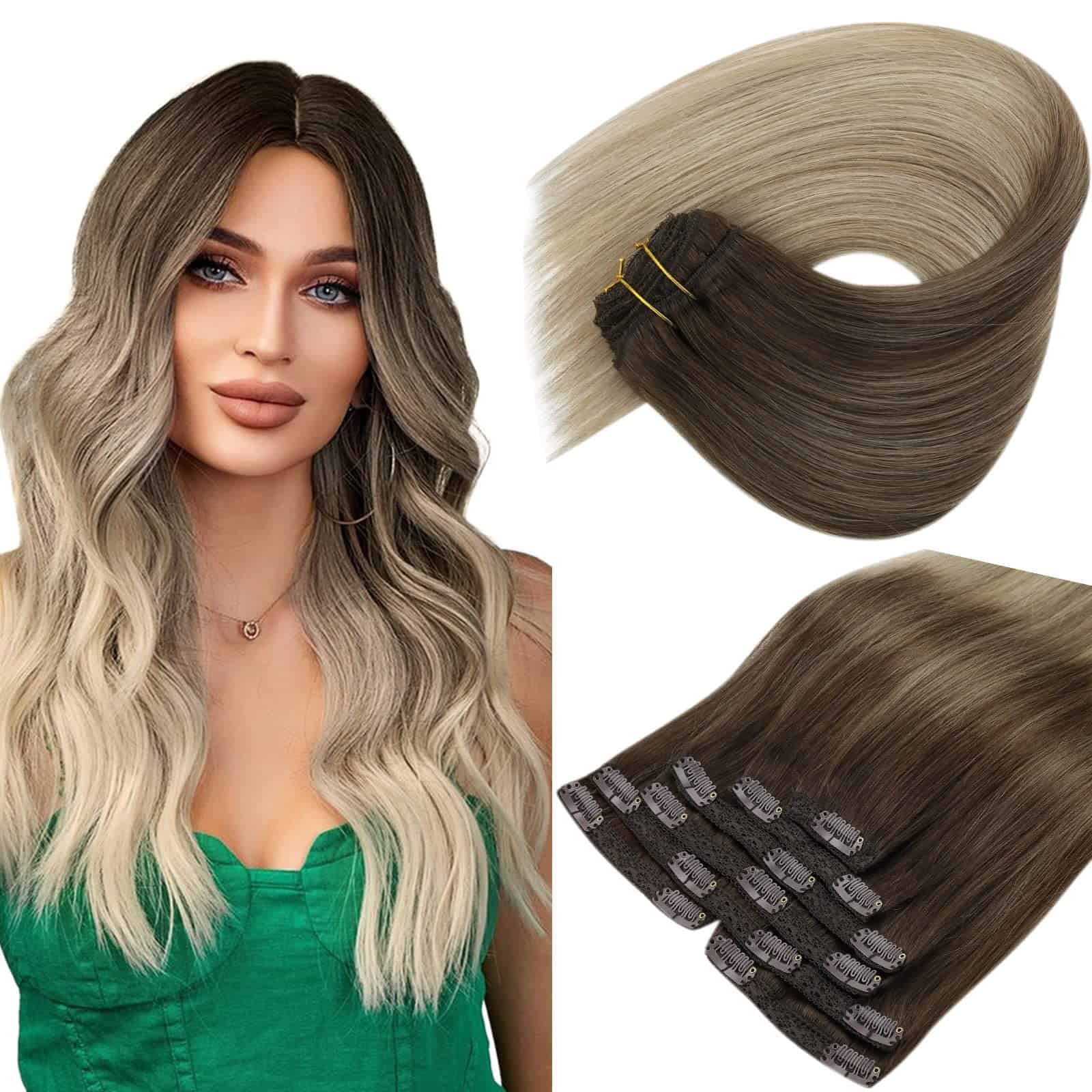 Extensiones de Cabello Clip en Pelo Natural Liso - Sunny
