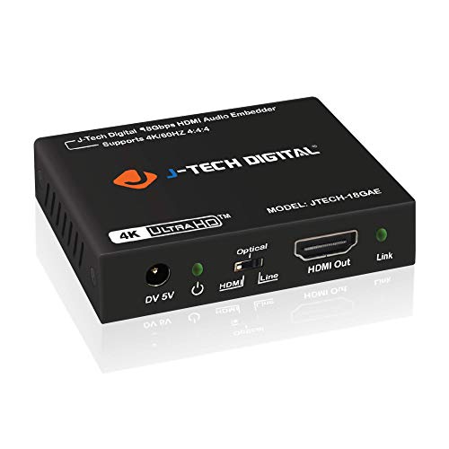 J-Tech Digital 18Gbps Digital/Analog Audio HDMI Embedder