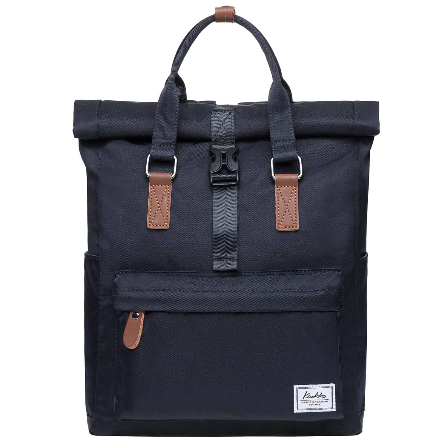 Mochila de tela Oxford KAUKKO elegante -Negro