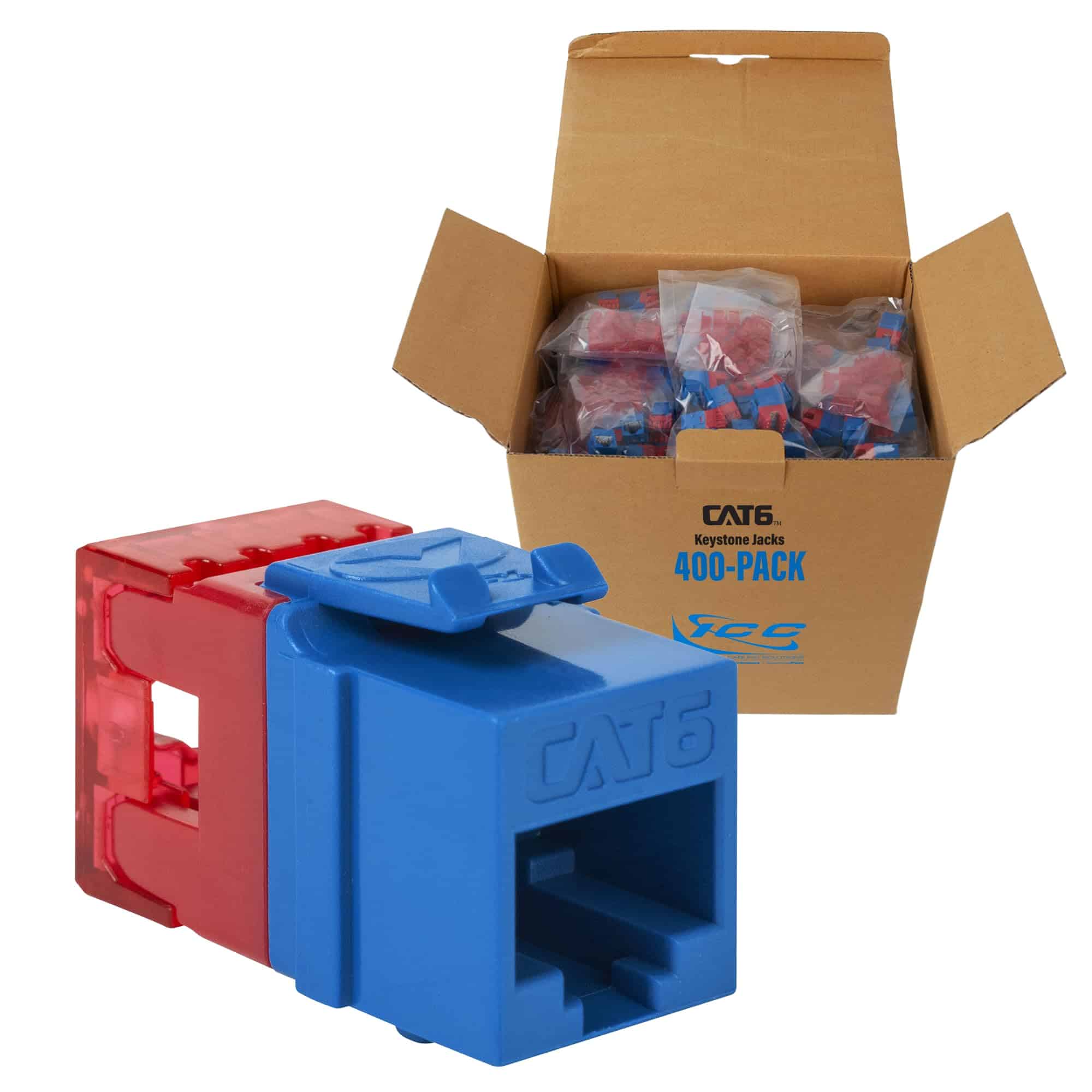 Conector Keystone CAT6 de ICC con perfil delgado de 180