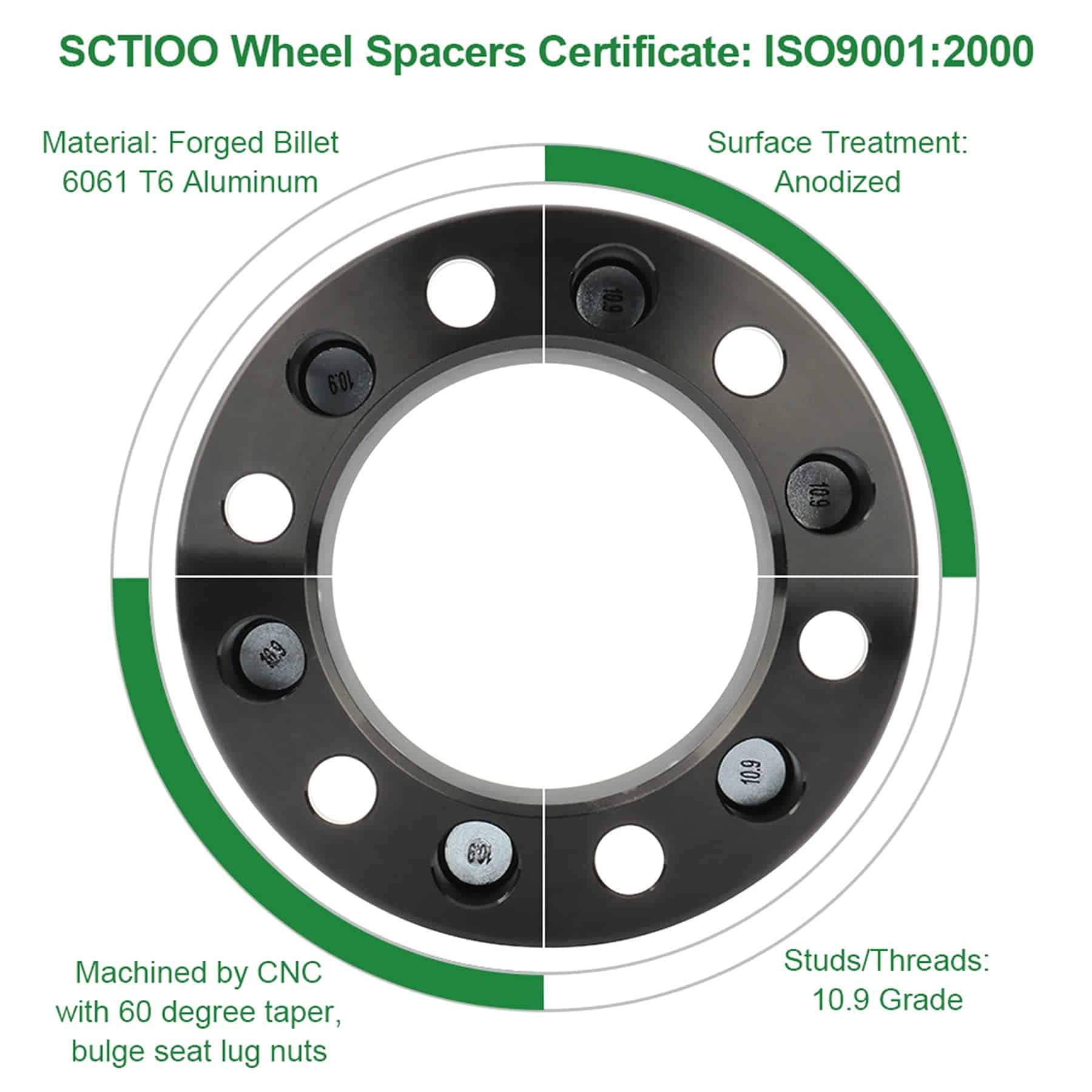 SCITOO 4X 4 Separadores de rueda adaptares 4x110mm a - Imagen 6