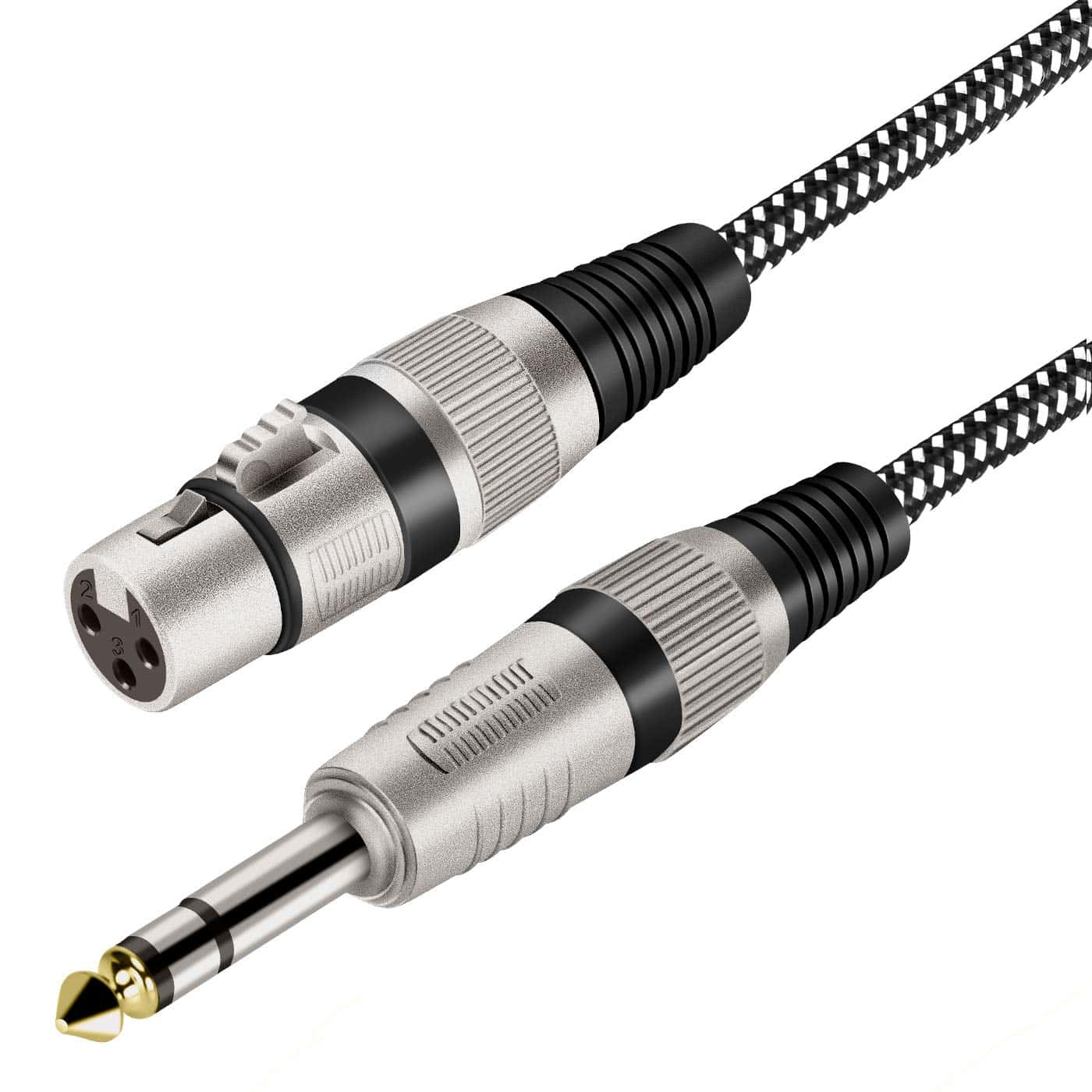Cable XLR Hembra a 1/4 de Pulgada TRS de KINXIYU 30 FT,