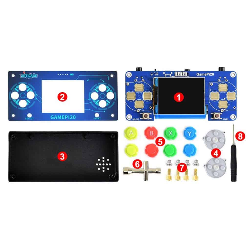 Paquete de accesorios GamePi20, incluye complementos para