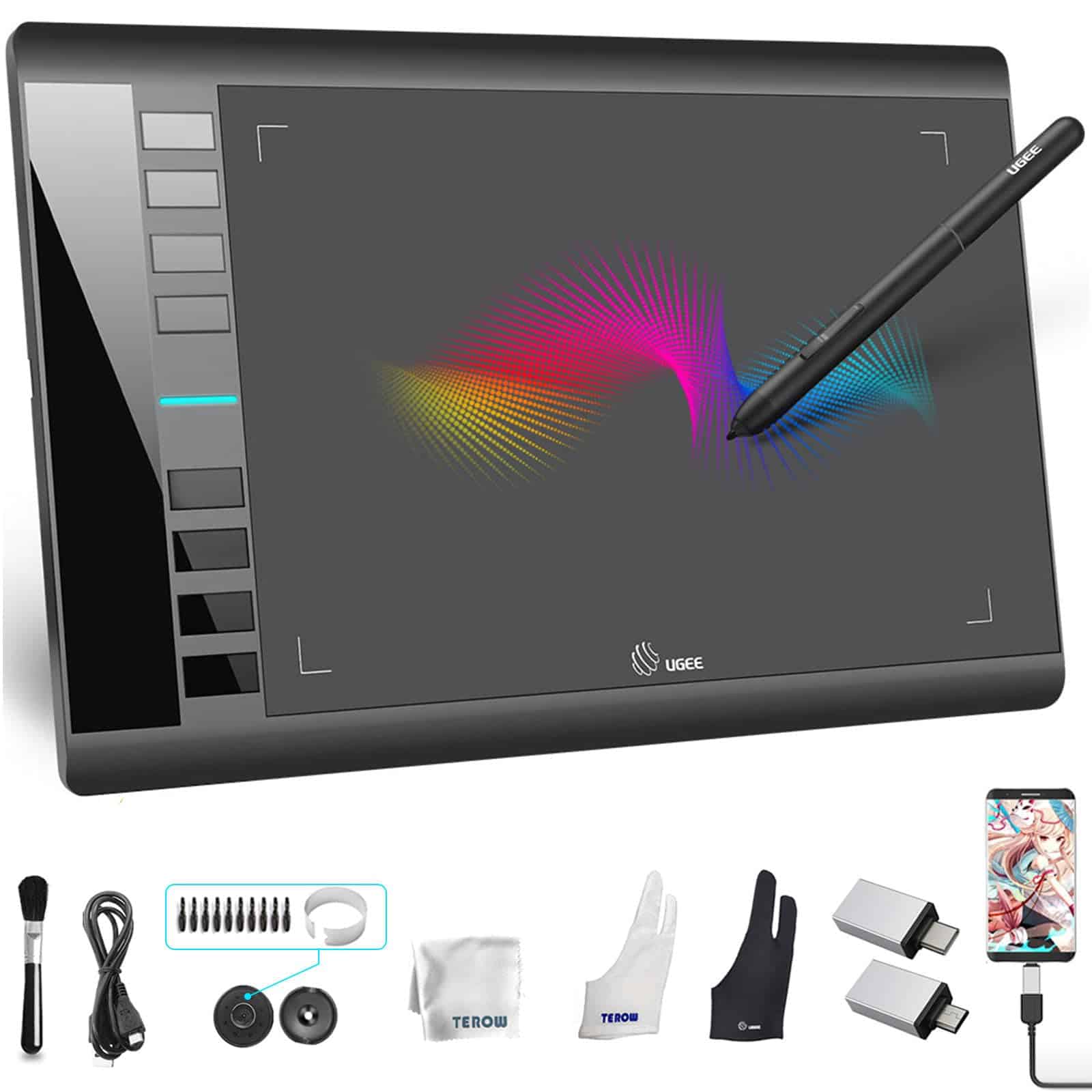 Tableta Gráfica UGEE, M708 V2 Versión Actualizada Soporte