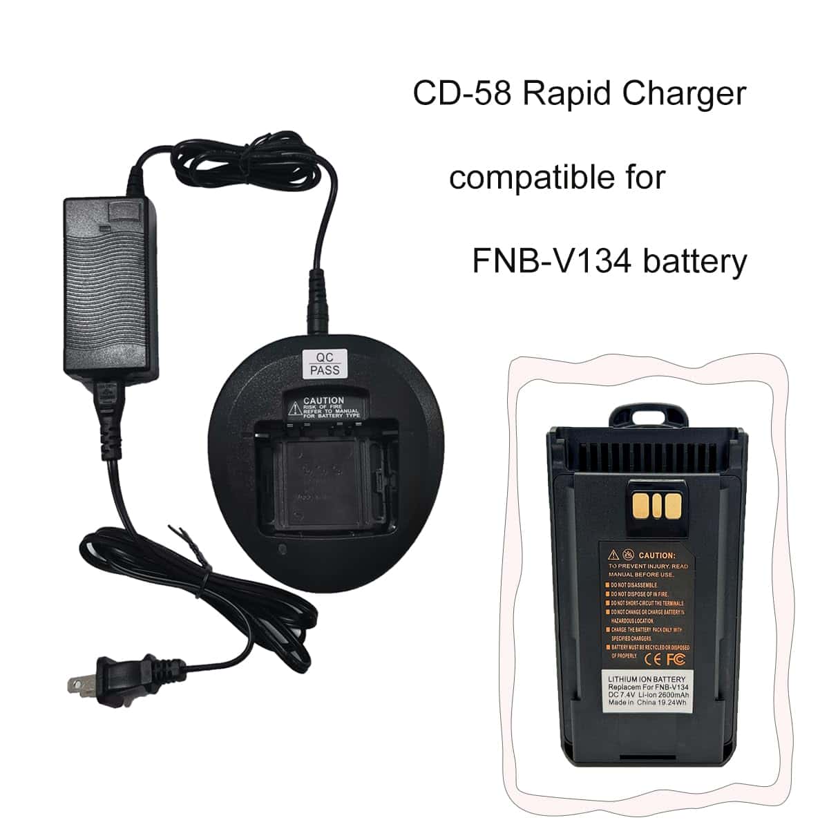 Cargador Rápido CD-58 para Radio Vertex VX231 VX260 VX261 - Image 5