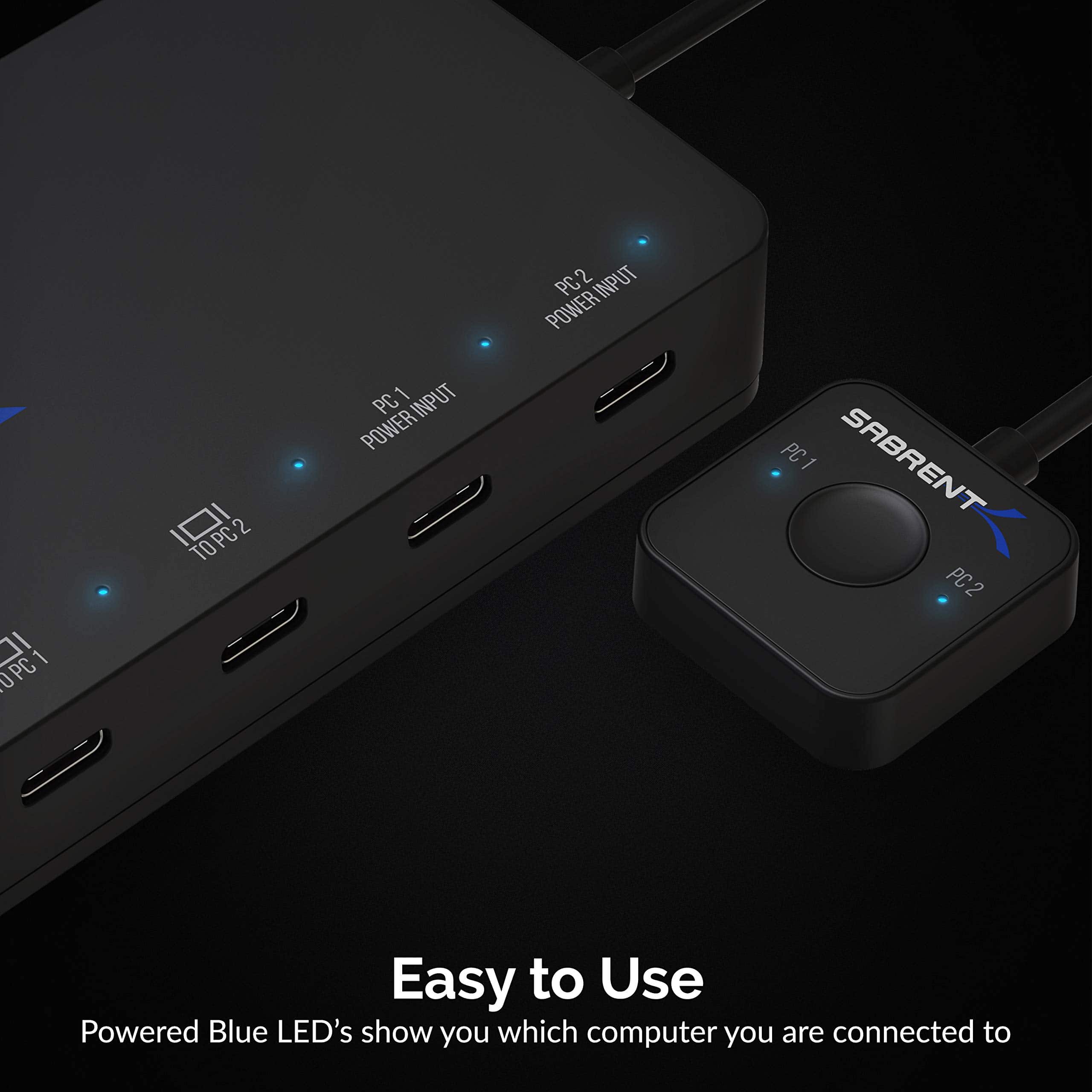SABRENT 2 Puertos USB Tipo C Conmutador KVM con Opción de - Image 6