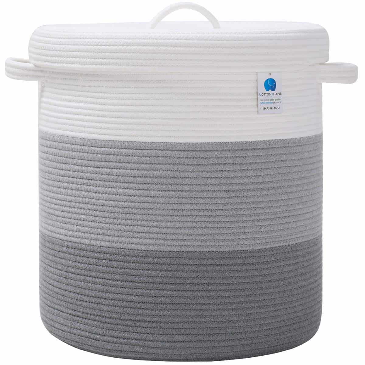 Cesta de Almacenamiento de Cuerda de Algodón Extra Grande