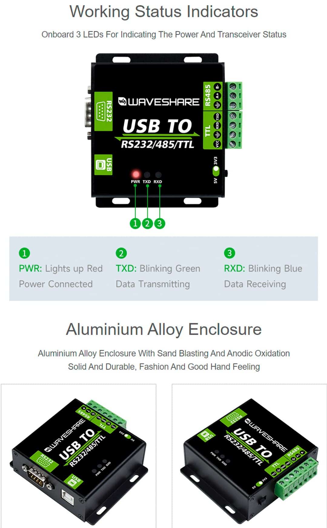 Conversor Aislado Industrial Usb A Rs232/485/ttl(uart) Con - Image 6
