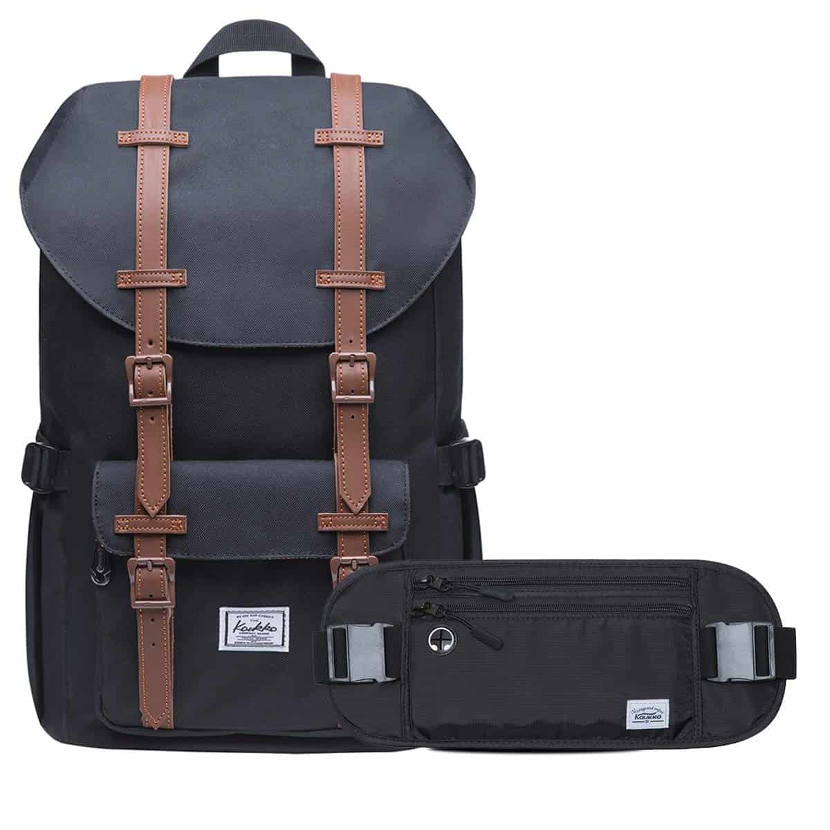 Mochila para Laptop KAUKKO, Mochila de -Negro