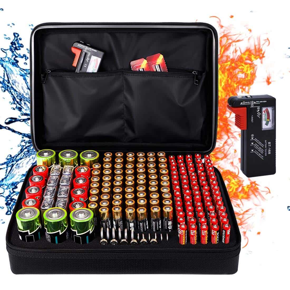 DocSafe Caja Organizadora de Baterías a Prueba de Fuego,