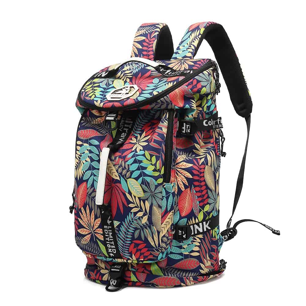 Bolso Mochila Deportiva Floral 4 En 1 Para Mujer