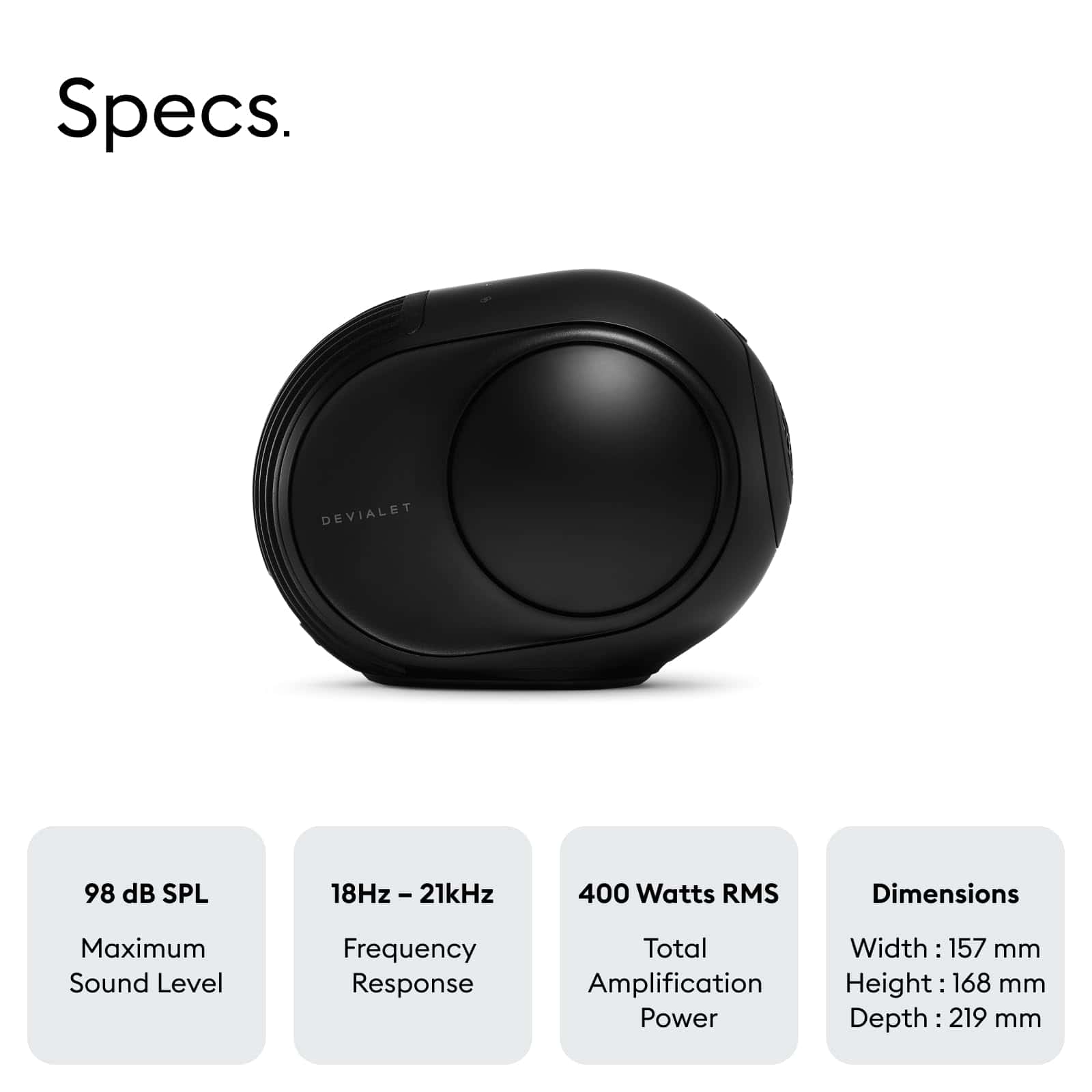 Devialet Phantom II - Altavoz inalámbrico compacto - Negro - Image 7