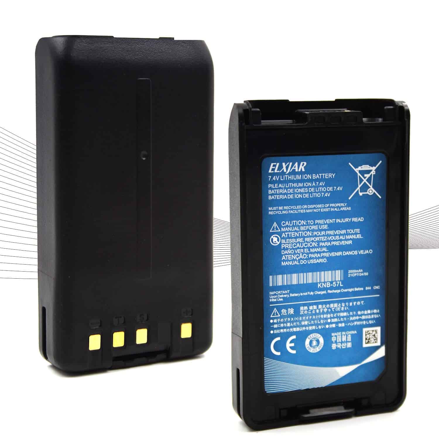 (Paquete de 2) Batería de Litio KNB-57L de 7.4V 2000mAh de