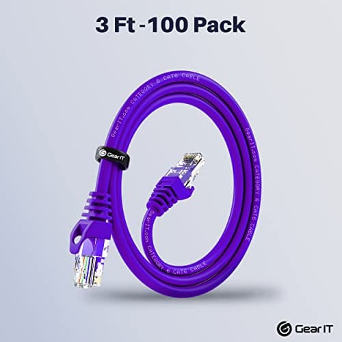 Alternative view of Cable Ethernet GearIT CAT6 23AWG Largo 3 Pies Pack De 100