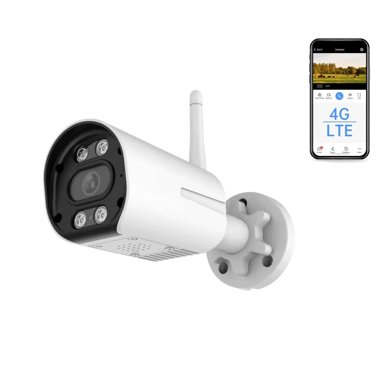 Cámara Celular SECUEYE 4MP 4G LTE vSIM Exterior de