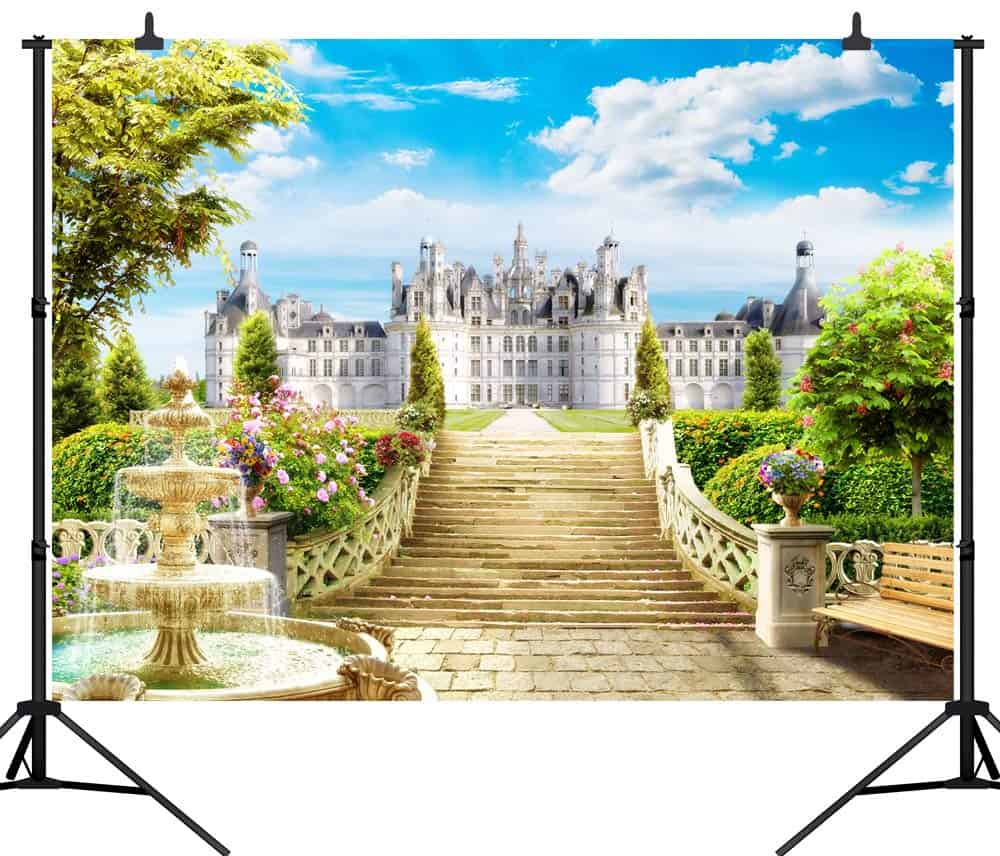 Fondo de Castillo con Escaleras de CapiSco 9X6FT Vinilo